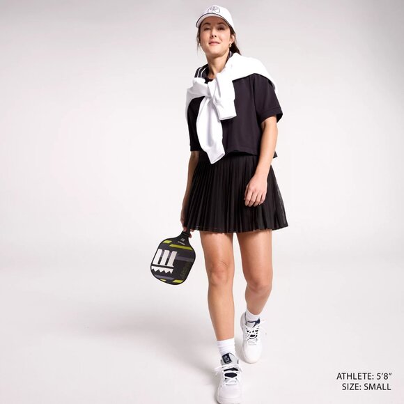 CALIA Women's Seamless Polo in Pure Black - Picture 2 of 5